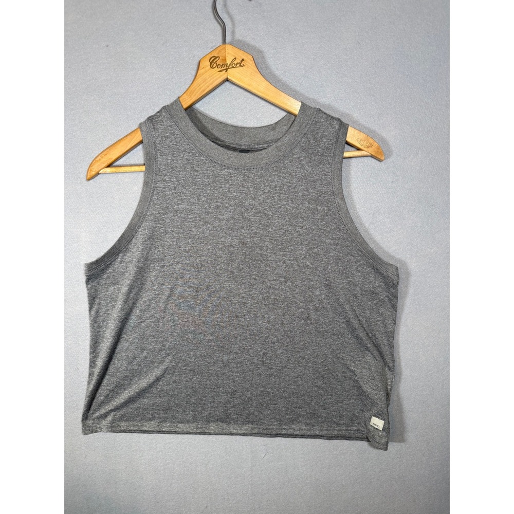 Vuori Energy Top Heather Grey Athletic Crop Tank VW123 Womens Large